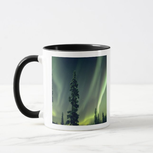 Caneca EUA, área de Fairbanks, centro do Alasca, Aurora (Esquerda)