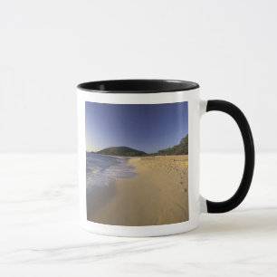 Caneca EUA, Havaí, Maui, Pegadas na areia, Makena