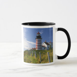 Caneca EUA, Maine, Lubec. Farol West Quoddy Head