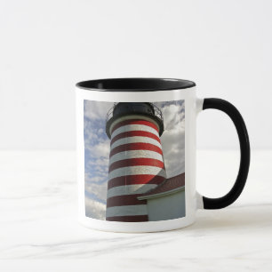 Caneca EUA, Maine, Lubec. Farol West Quoddy Head