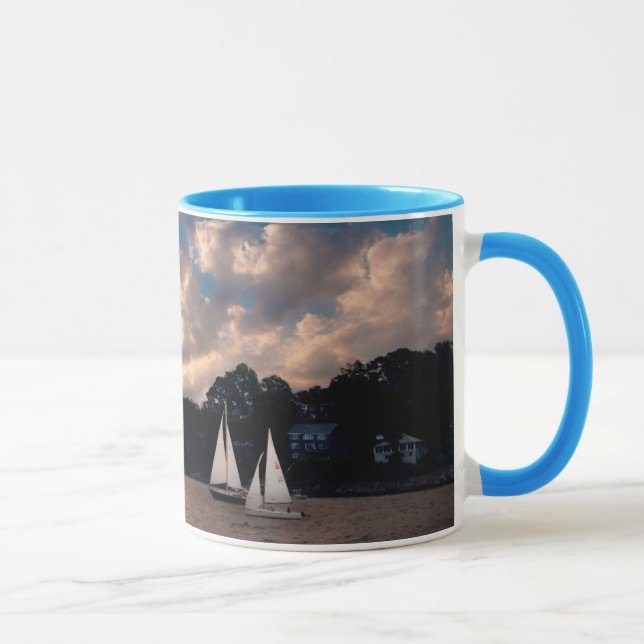Caneca EUA, Massachusetts. Vela ao pôr do sol (Direita)