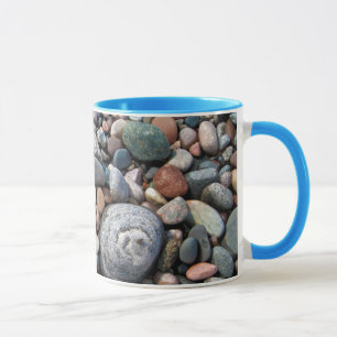 Caneca EUA, Michigan. Seixos Polidos Na Costa
