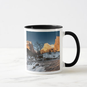 Caneca EUA, Utah, Parque Nacional Zion. Nascer do sol na 