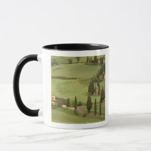 Caneca Europa, Itália, Toscana, Monticchiello. Curva