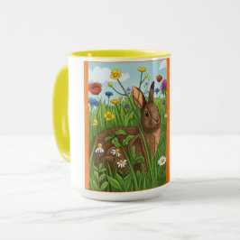 Caneca Every Bunny Loves Flowers