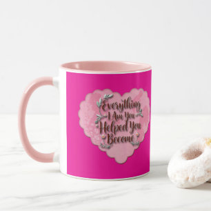 Caneca Everything I Am – Soft Floral Typography Art
