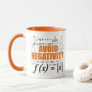 Caneca Evite a Negatividade Ensino Tipografia Professor d