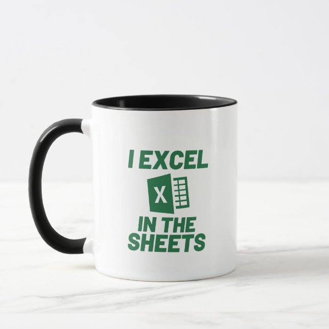 Caneca Excel no Contador Engraçado de Folhas (Esquerda)