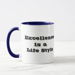 Caneca Excelência é Estilo de Vida Motivação Inspiraciona