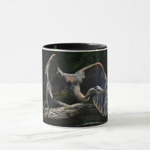 Caneca Excelente Blue Heron em voo