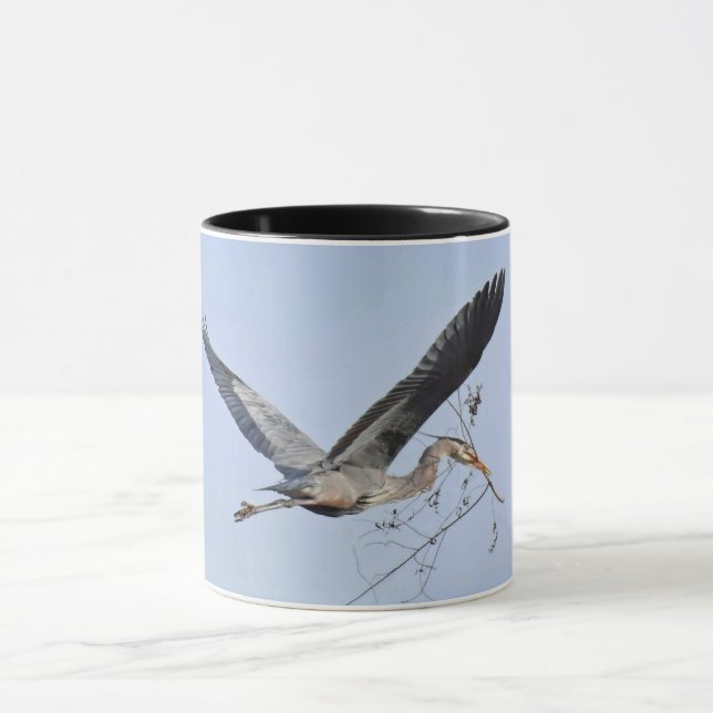 Caneca Excelente Blue     HeronCoffee Mug (Centro)