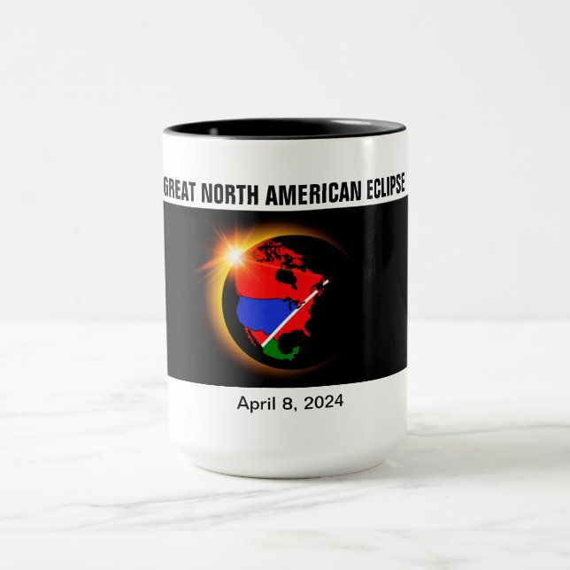 Caneca Excelente de Mug de Café Eclipse Norte Americano (Centro)
