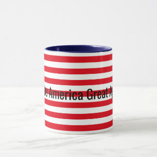 Caneca Excelente Personalizável Red White Blue Torne a A