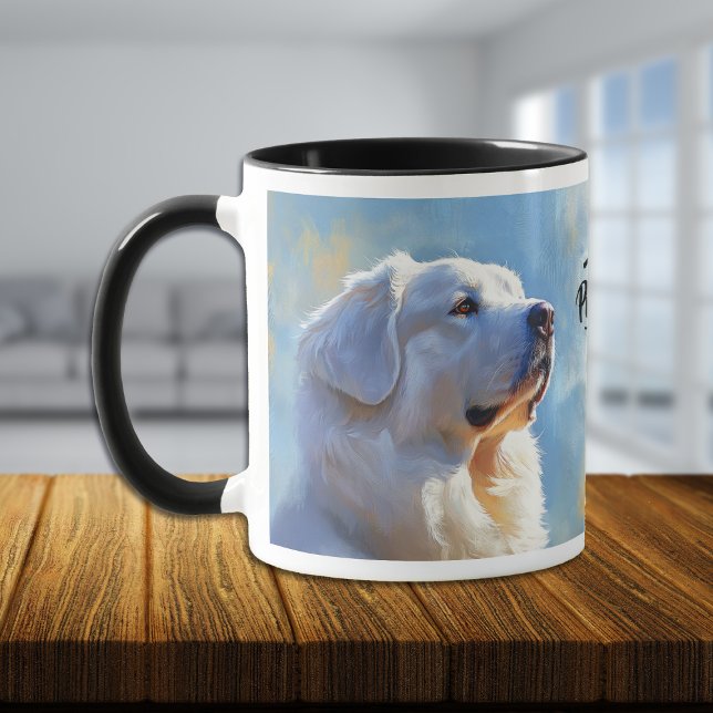 Caneca Excelente Pirenéus Cão - Pinta Impressionista (Criador carregado)