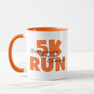 Caneca Executar Laranja de 5K