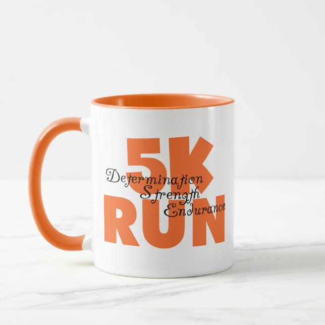 Caneca Executar Laranja de 5K (Esquerda)