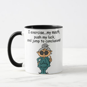 Caneca Exercício, impulso, humor do salto