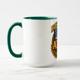Caneca Exército Aposentado com bandeira e águia