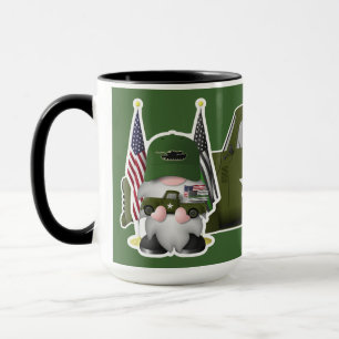 Caneca Exército Gnome com Caminhão Militar