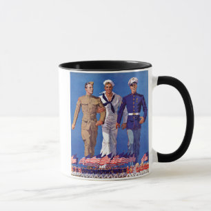 Caneca Exército, Marinho e Fuzileiros