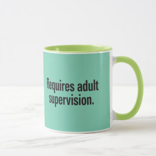 Caneca Exige supervisão de adultos