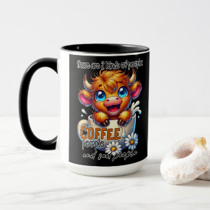 Caneca Existem 2 Tipos de Pessoas Pessoas do Café e Trist