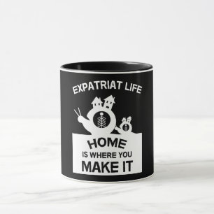 Caneca Expatriados No Exterior De Famílias E Presentes E