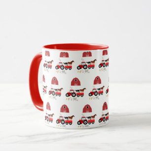 Caneca Explorações agrícolas e Red Trator Barnyard Boys M
