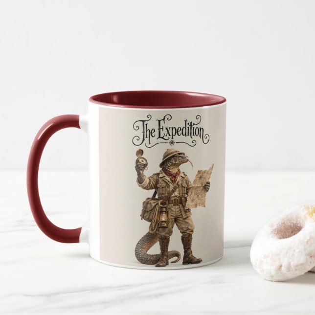 Caneca Explorador de Dragão de Komodo (Com Donut)