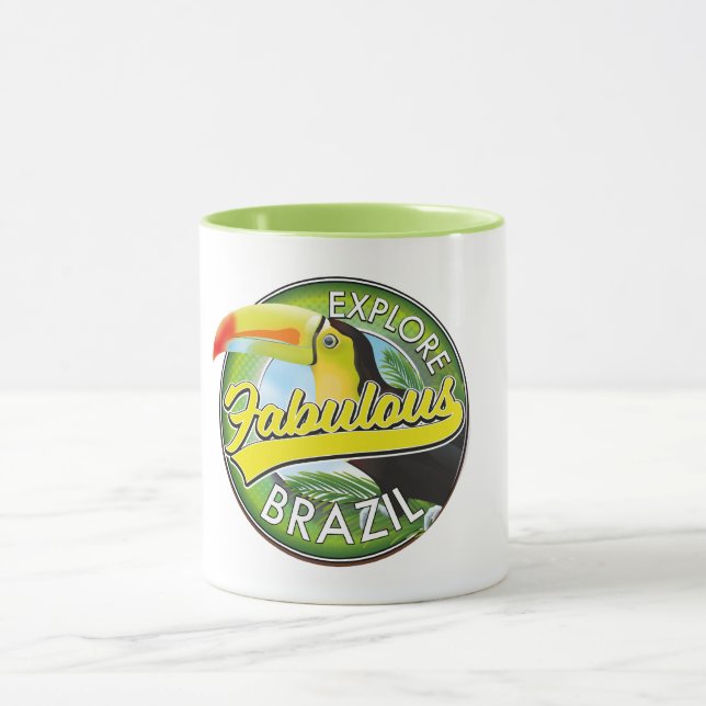 Caneca Explore o fabuloso logotipo do Brasil (Centro)