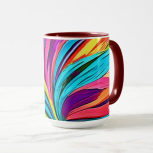 Caneca Explosão de Abstrato vibrante