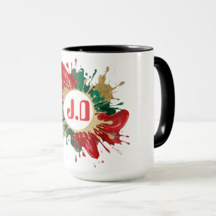 Caneca Explosão de Cor Italiana Abstrata