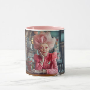 Caneca Expressão do Beijo de Eterno Graça a Rosa