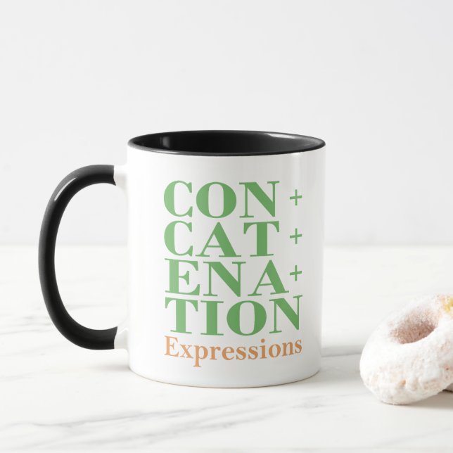Caneca Expressões de Concatenação em Programação Cobol (Com Donut)