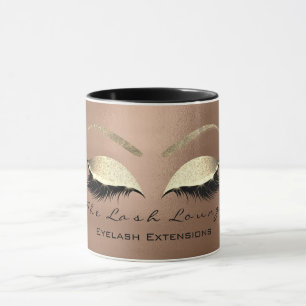 Caneca Eyelash Extenção Beauty Studio Skinny Olho Glitter