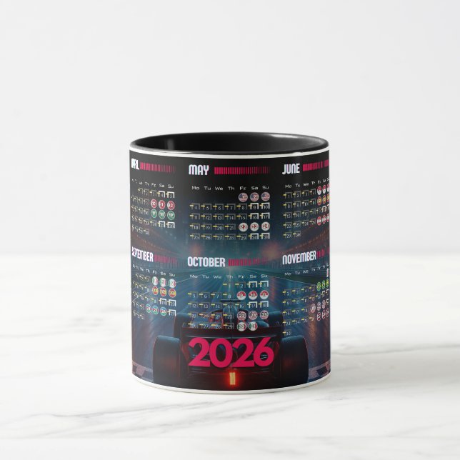 Caneca F1 2026 Calendar Mug (Centro)