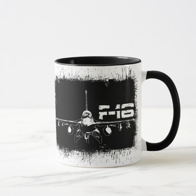 Caneca F-16 Fighting Falcon 11 oz Ringer Mug (Direita)