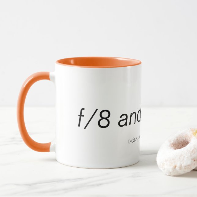 Caneca "f/8 e estar lá" Combo Mug (Com Donut)