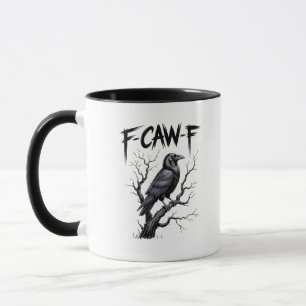 Caneca F-Caw-F Corvo Engraçado Corvo Temporada Assustador