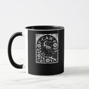 Caneca F-Caw-F Crow Estética Casual