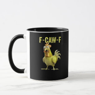 Caneca F Caw F Galinha Engraçada Clássica Criativa Casual