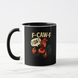 Caneca F Caw F Galo Bravo Engraçado Gráfico Estilo Retrô
