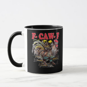 Caneca F-Caw-F Hei Hei Moana Galo Clássico Gráfico Divert