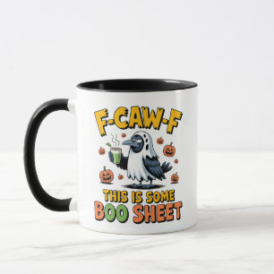 Caneca F-Caw-F Isto É Uma Folha De Boo Engraçado.