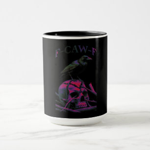 Caneca F-Caw-F Pássaro Negro Engraçado