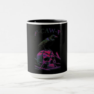 Caneca F-Caw-F Pássaro Negro Engraçado