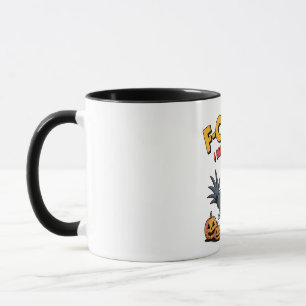 Caneca F-Caw-F Quero Dizer Boo Engraçada Maldita Caveira