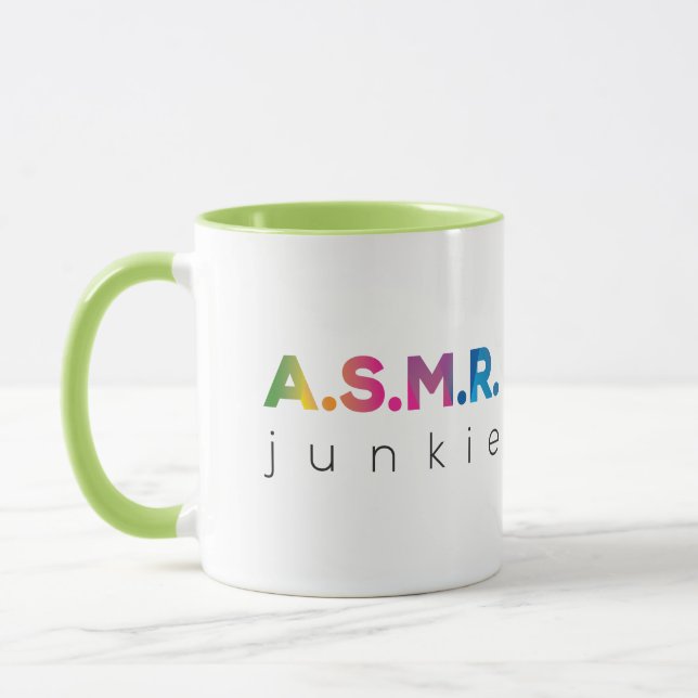 Caneca Fã de ASMR arco-íris (Esquerda)