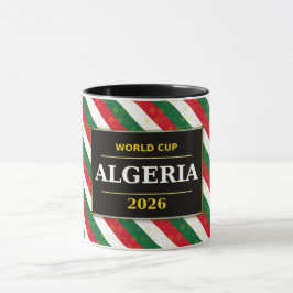 Caneca Fã de Futebol da Argélia 2026 com Padrões Incrívei