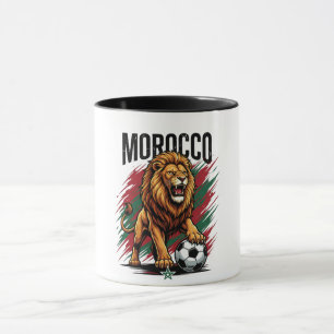 Caneca Fã de Futebol Leão de Marrocos 2026